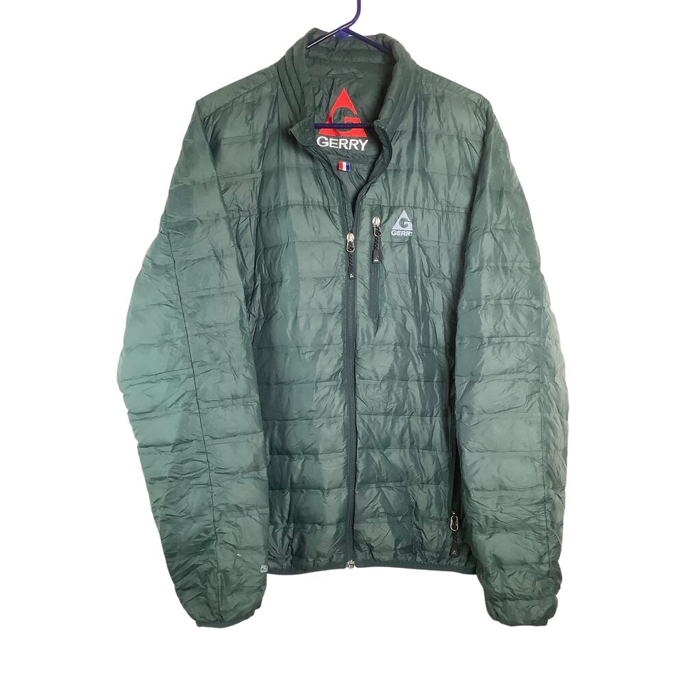 Gerry Men's L Green Cornice Full Zip Puffer Down Jacket Winter Gorpcore HR9-23